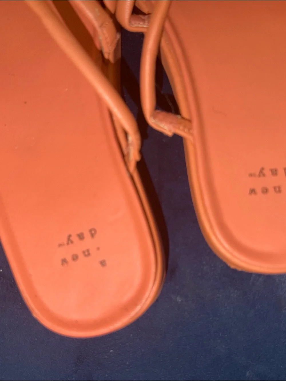 Kids Orange Strappy Platform Sandals